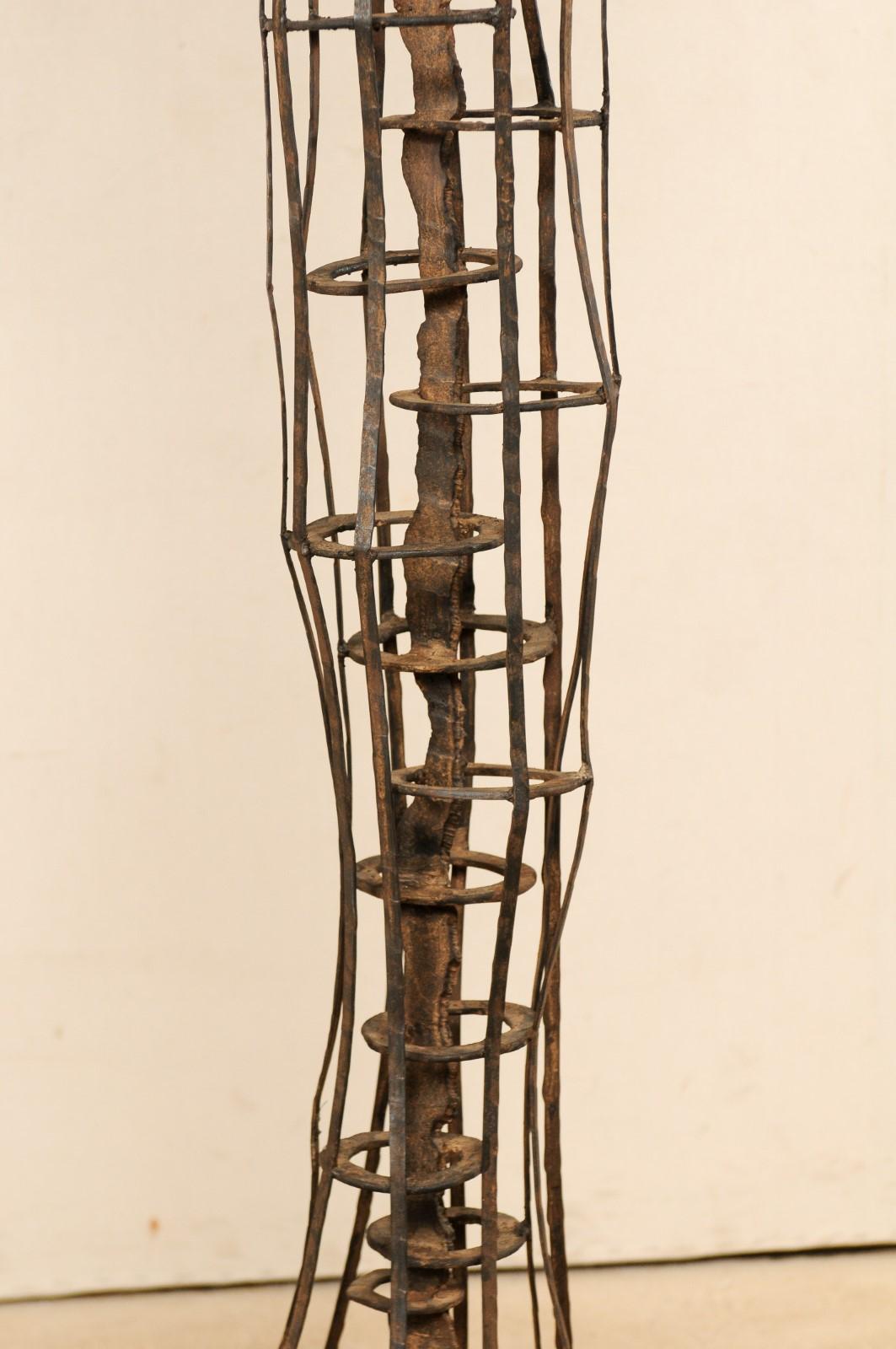 Tall French Sculptural Iron Abstract Art Piece, circa 1930s-1940s For Sale 2