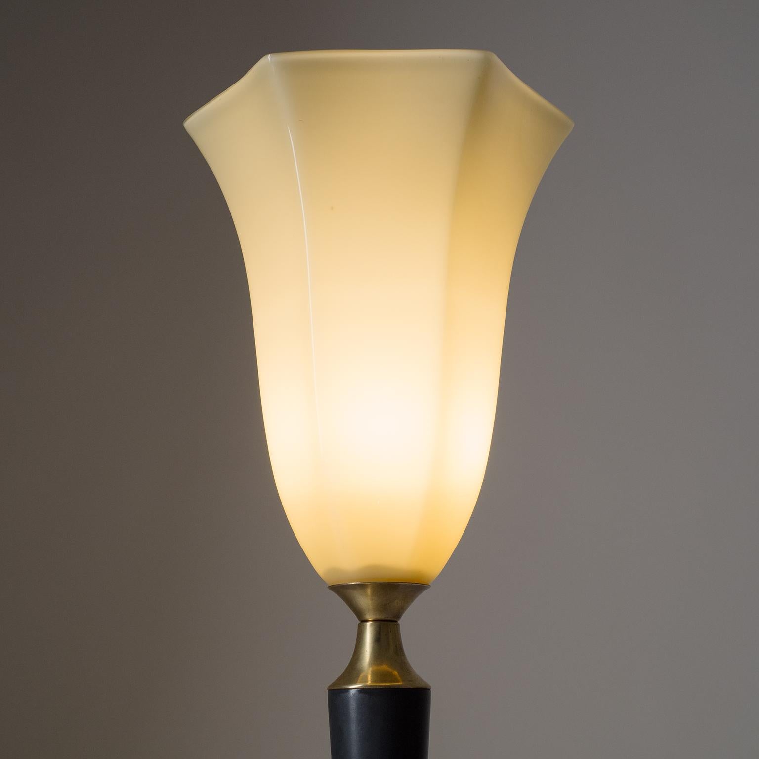 Lacquered Tall French Table Lamp, circa 1940
