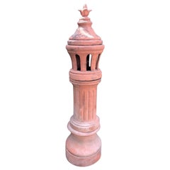 Antique Tall French Terracotta Garden Lantern