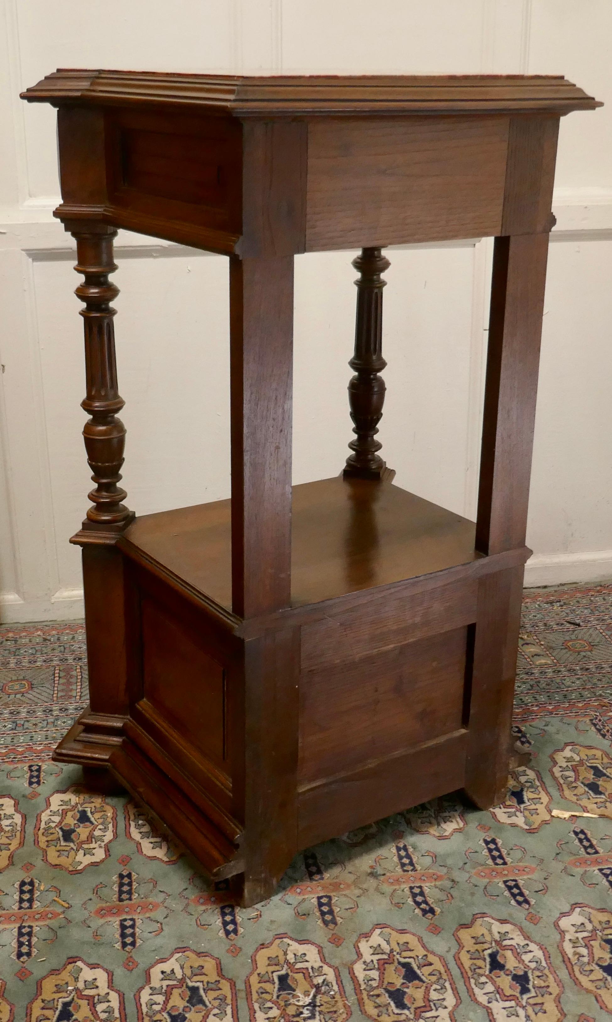 Tall French Walnut Side Cabinet For Sale 3