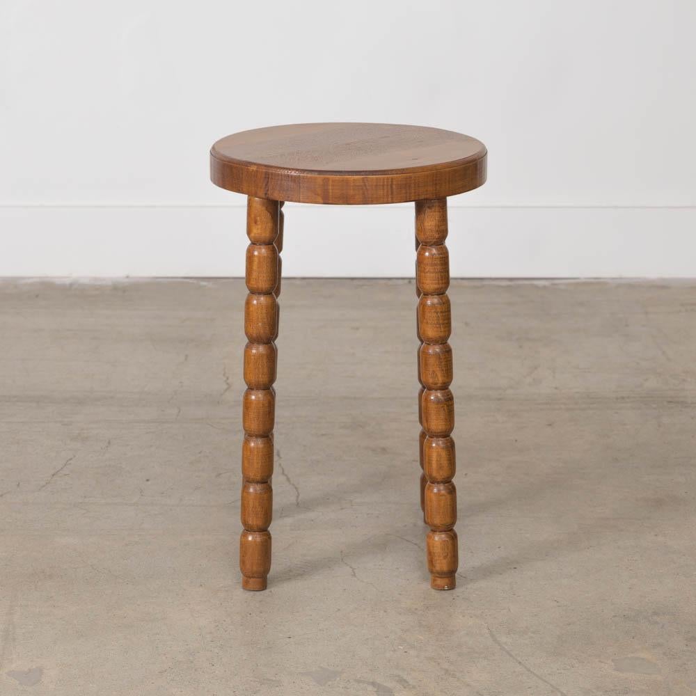 20th Century Tall French Wood Stool For Sale
