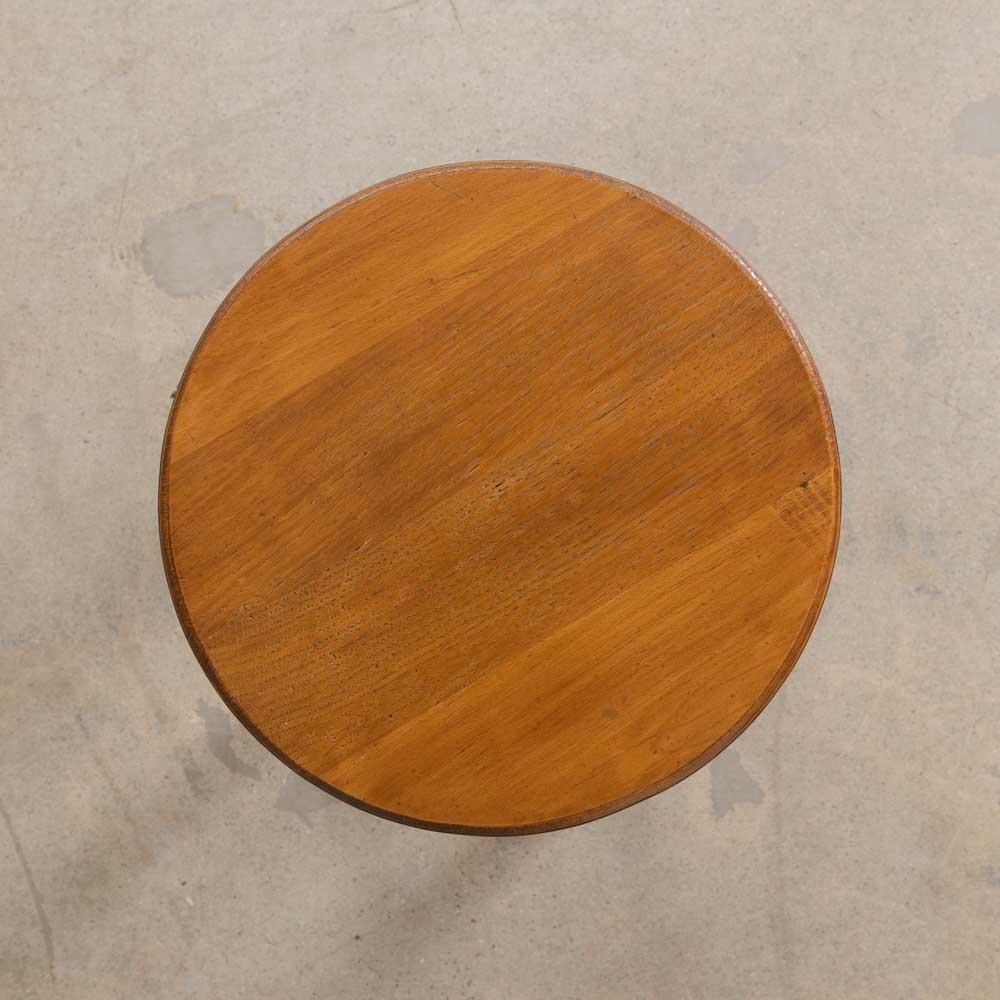 Tall French Wood Stool For Sale 4