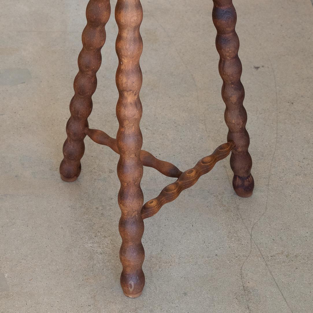 Tall French Wood Tripod Stool 5