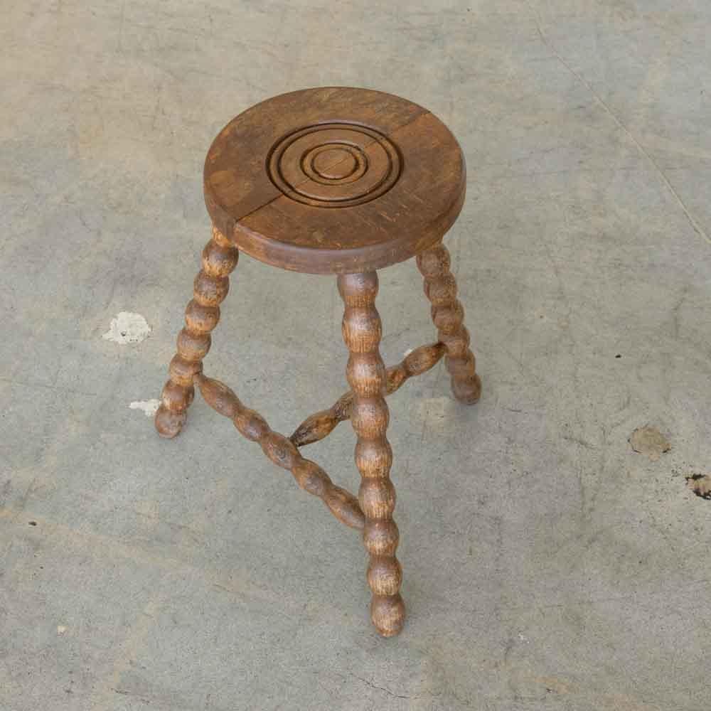 Sgabello francese alto a treppiede in Wood in vendita 5