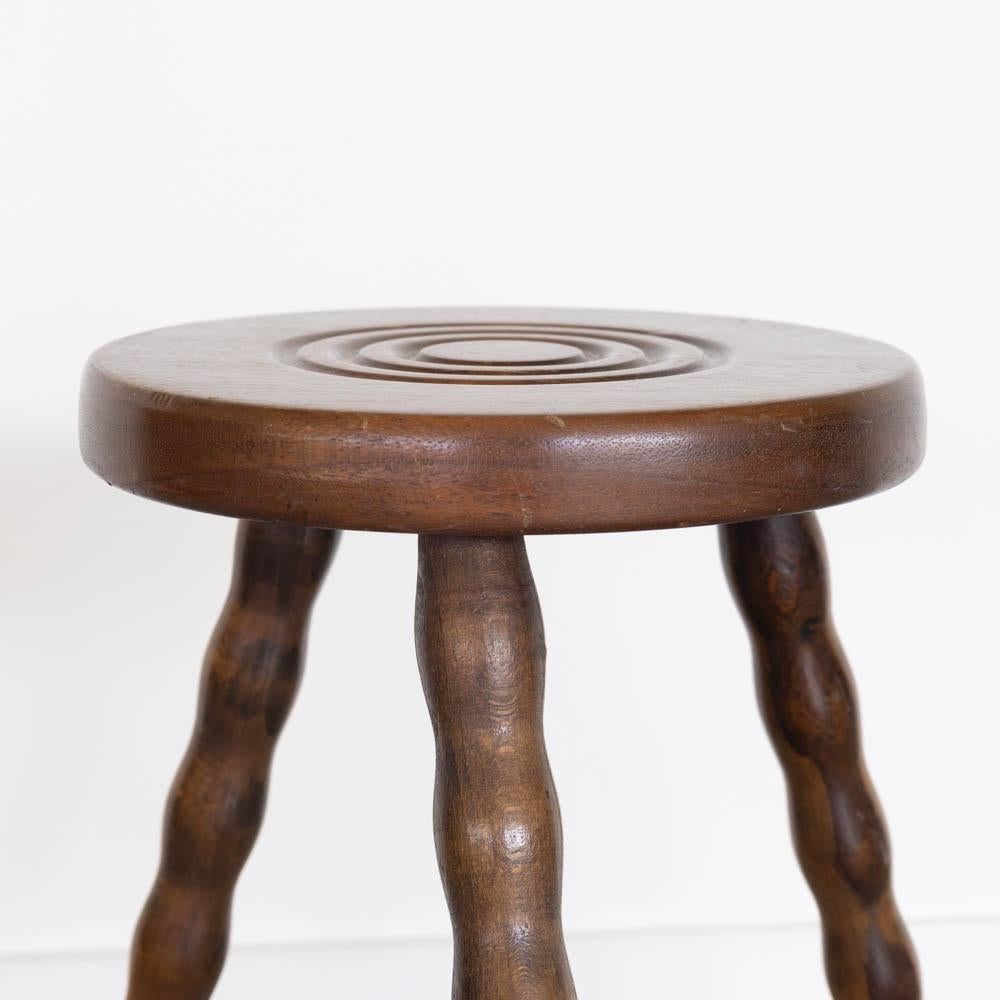Tall French Wood Tripod Stool 7