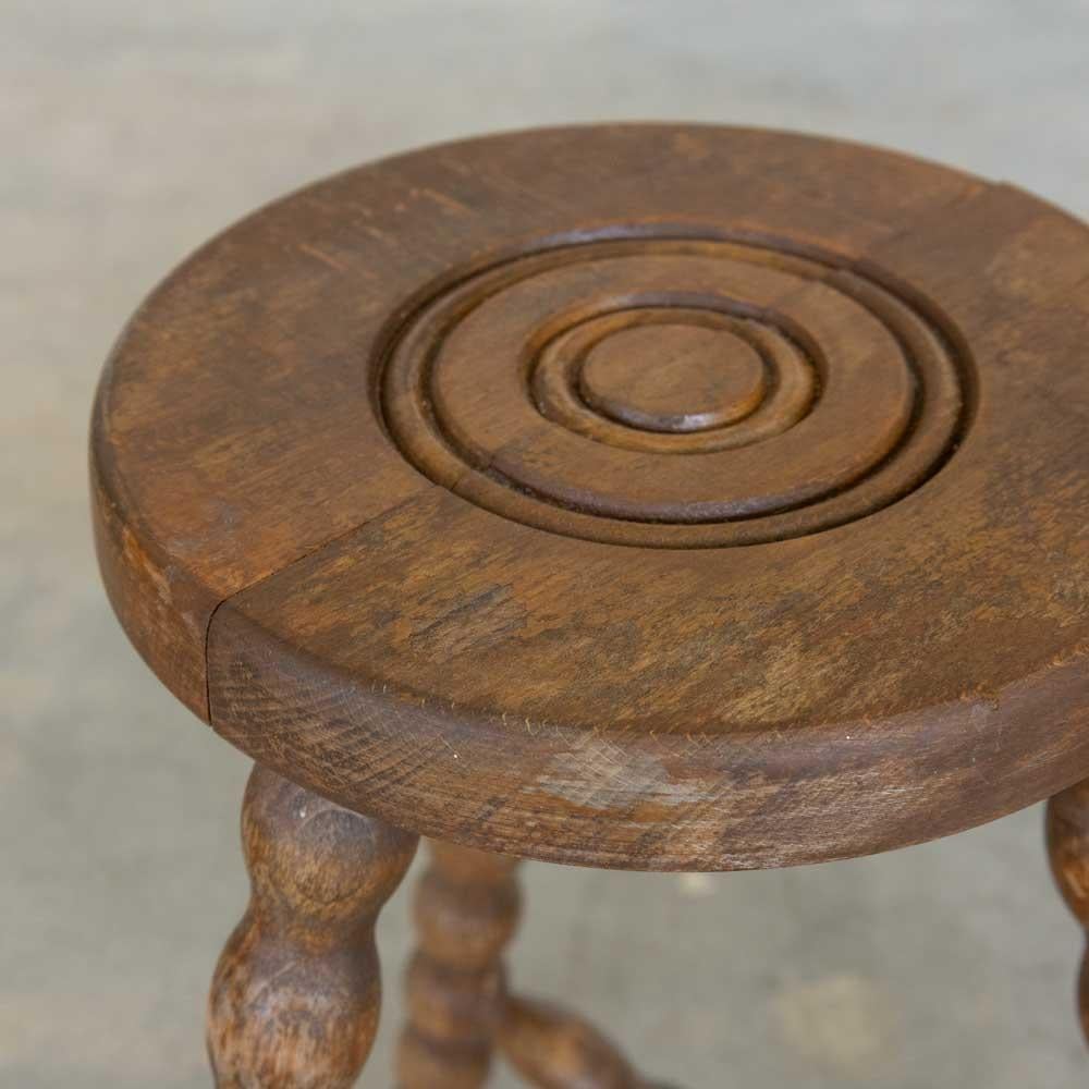 Sgabello francese alto a treppiede in Wood in vendita 6