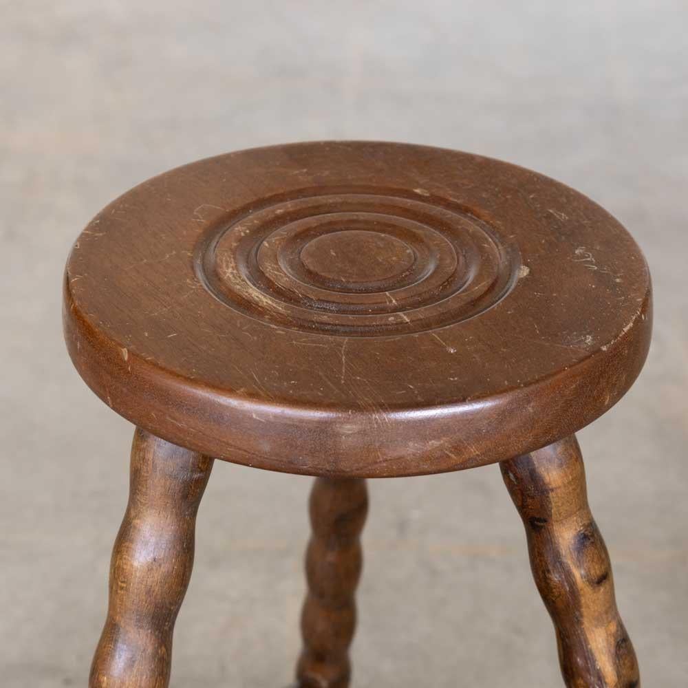 Tall French Wood Tripod Stool 8