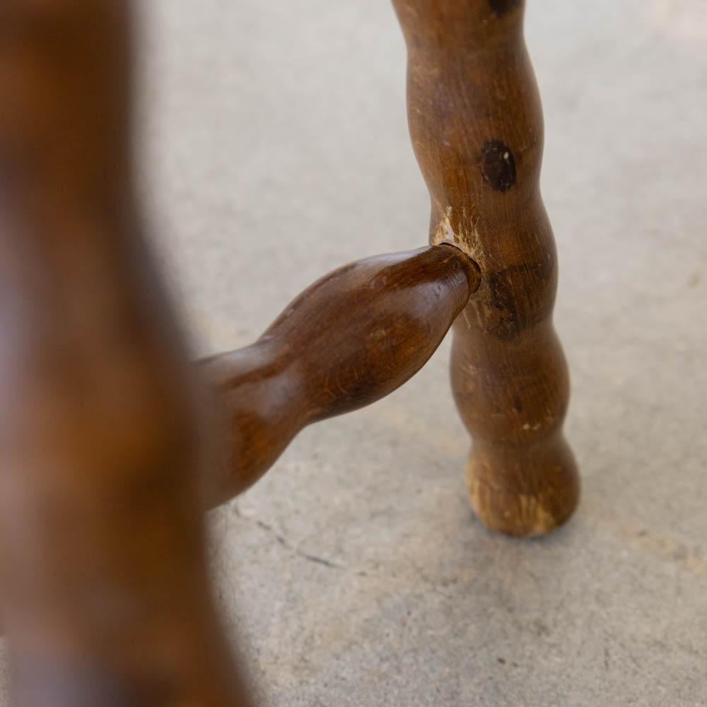 Tall French Wood Tripod Stool 9