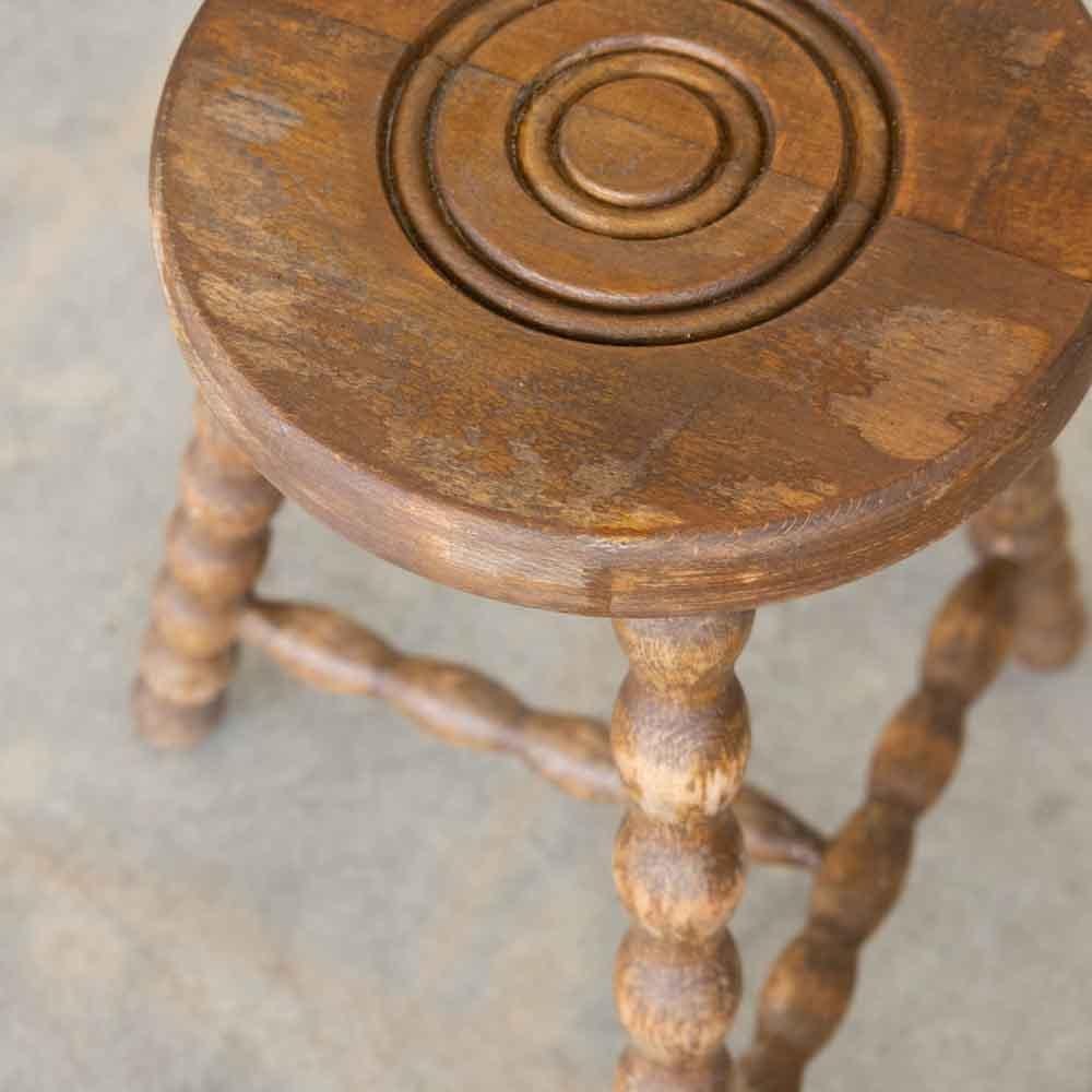 Sgabello francese alto a treppiede in Wood in vendita 8