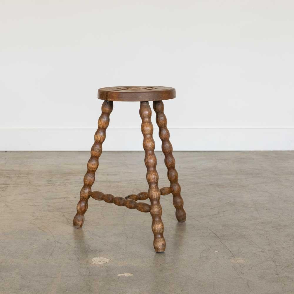 XX secolo Sgabello francese alto a treppiede in Wood in vendita
