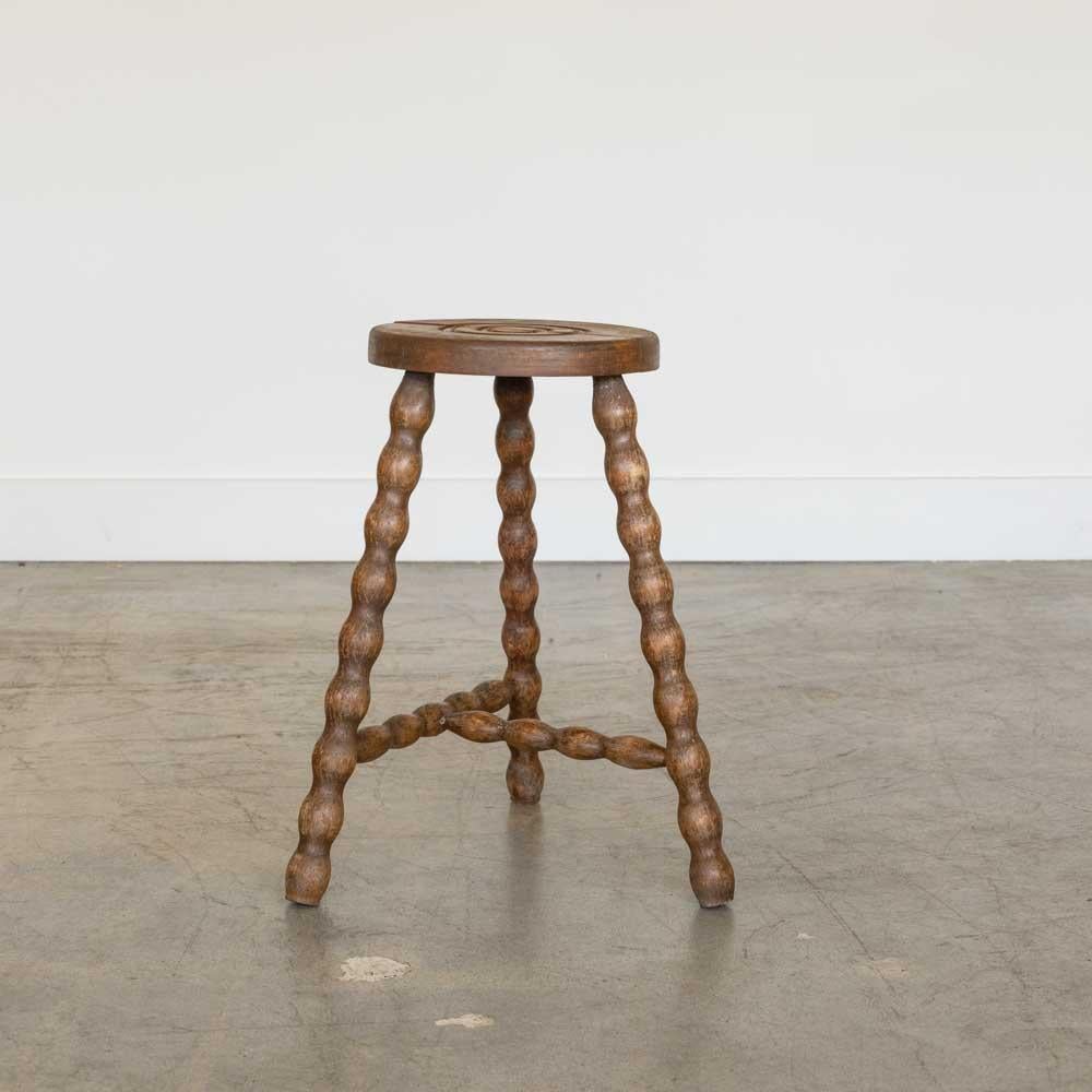 Legno Sgabello francese alto a treppiede in Wood in vendita