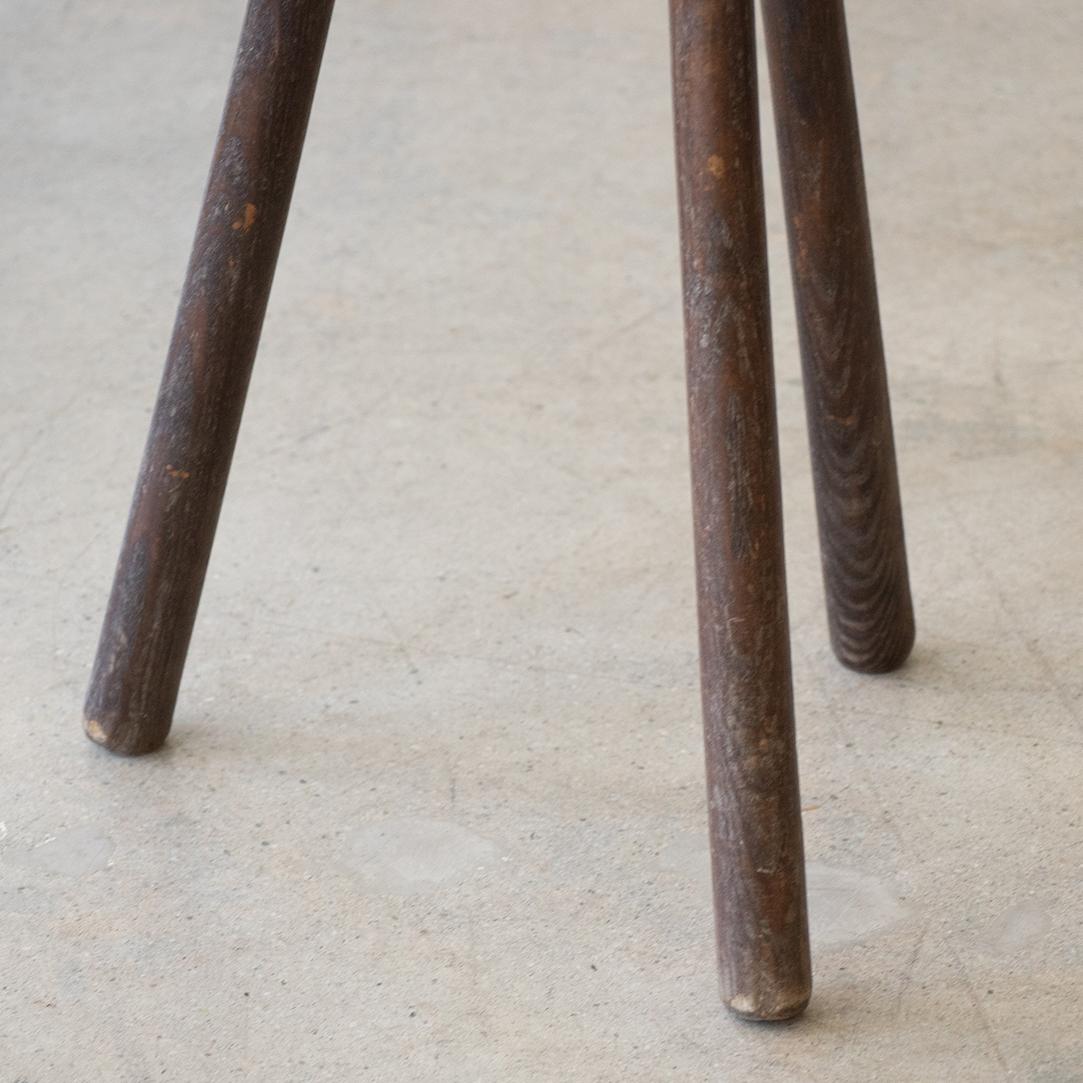 Tall French Wood Tripod Stool 3