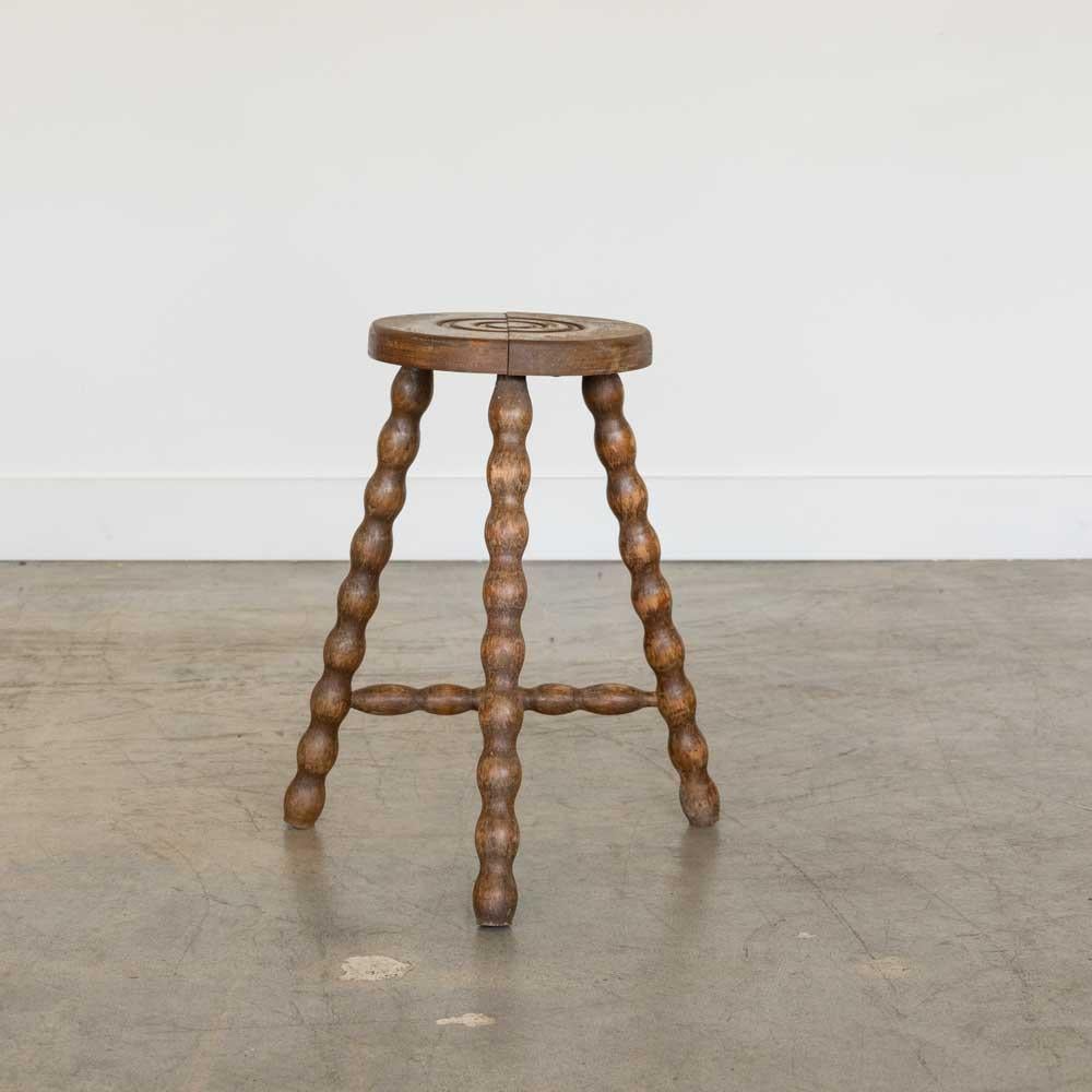 Sgabello francese alto a treppiede in Wood in vendita 1