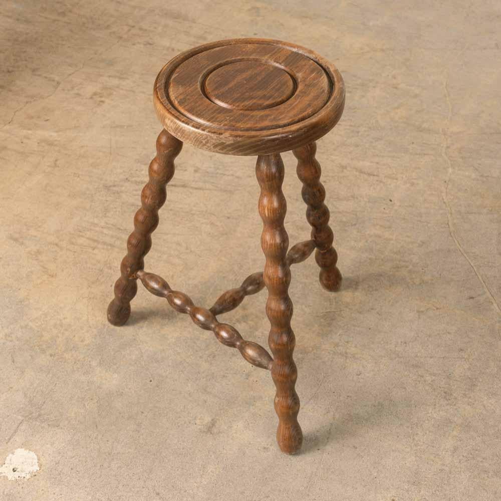 Sgabello francese alto a treppiede in Wood in vendita 1