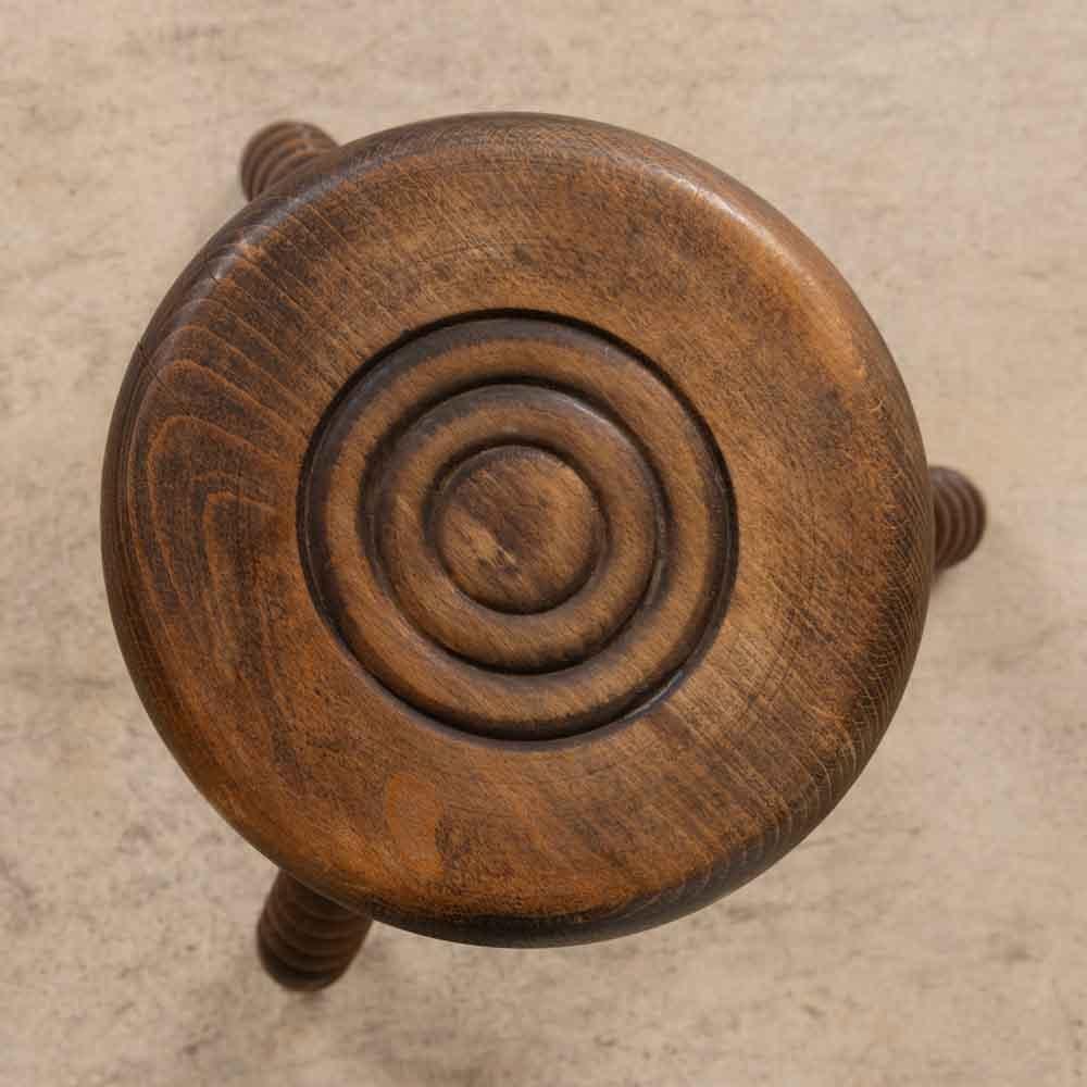 Tall French Wood Tripod Stool en vente 1