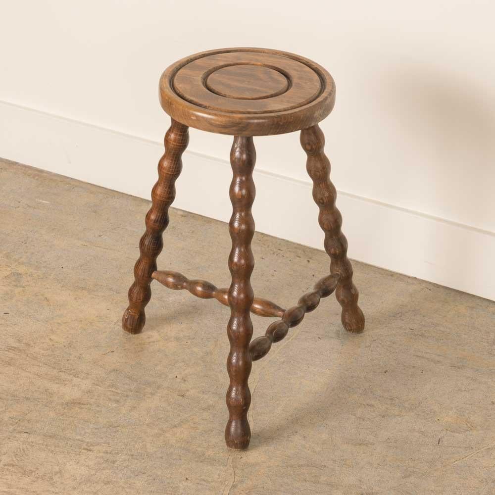 Sgabello francese alto a treppiede in Wood in vendita 2