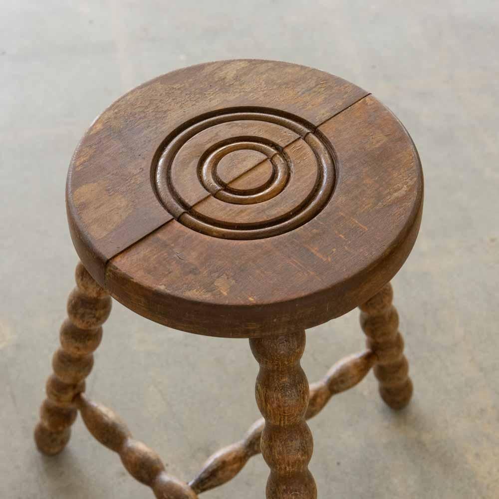 Sgabello francese alto a treppiede in Wood in vendita 3