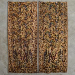 Tall French Woodland Scene Tapestry, 1920s