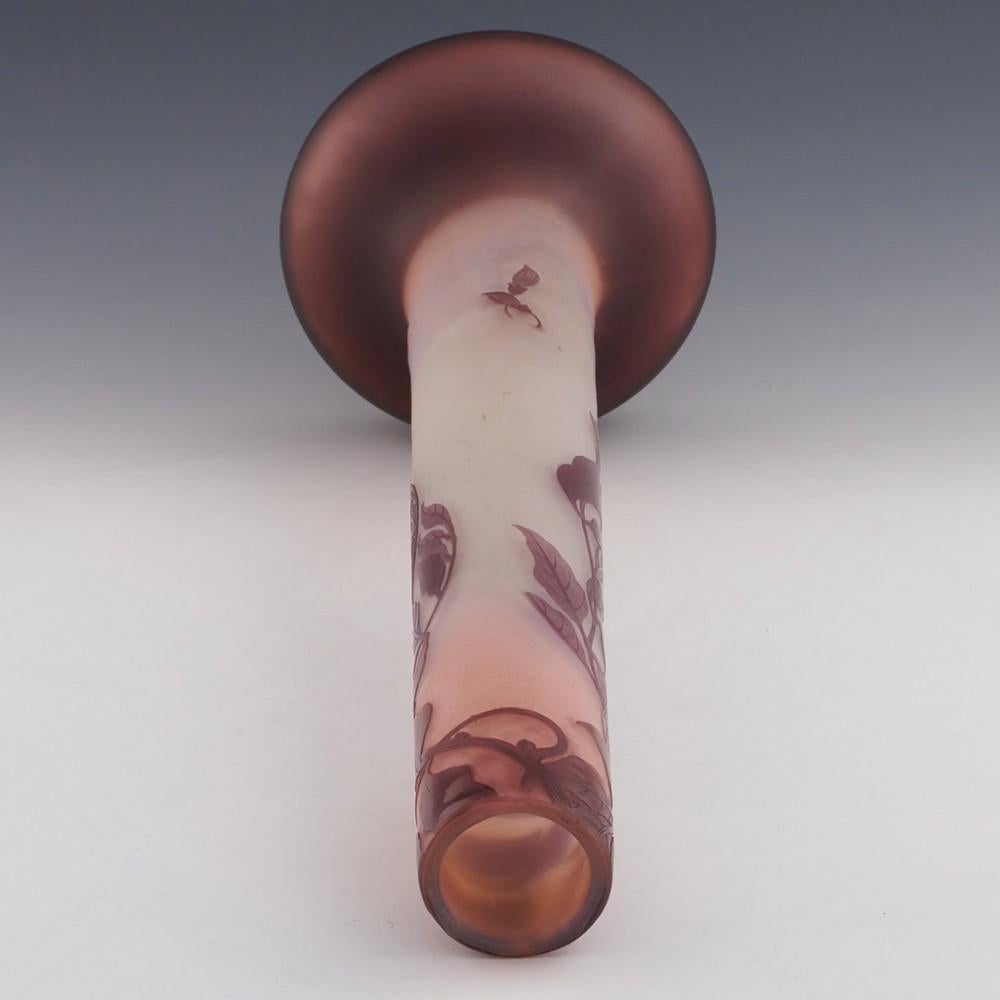 Tall Galle Cameo Magnolia Vase c1910 For Sale 1