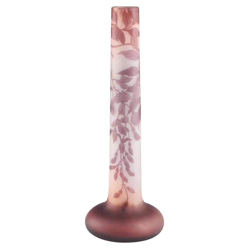 Tall Galle Cameo Magnolia Vase c1910