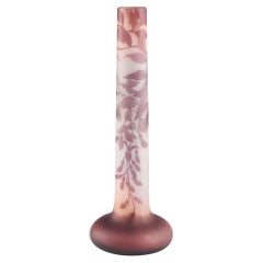Tall Galle Cameo Magnolia Vase c1910
