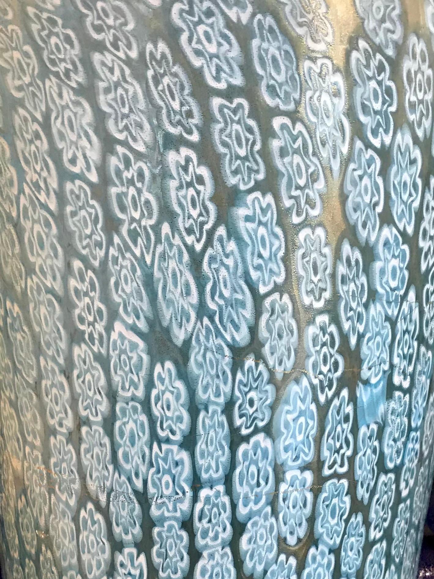 Art Glass Tall Gambaro & Poggi Millefiori Vase