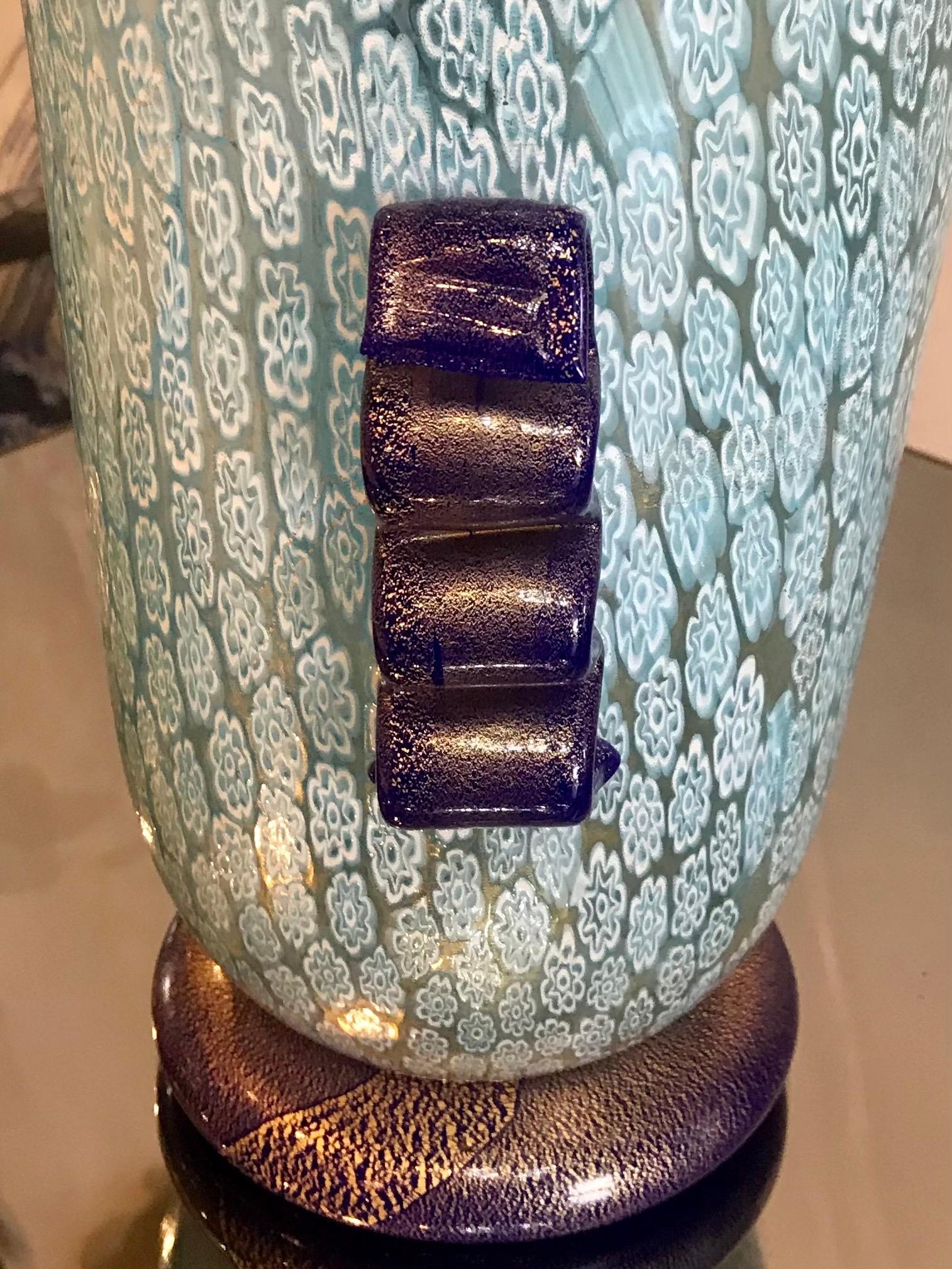 Mid-Century Modern Tall Gambaro & Poggi Millefiori Vase