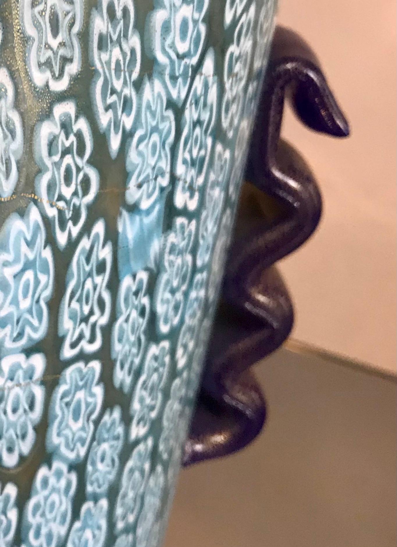 20th Century Tall Gambaro & Poggi Millefiori Vase