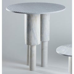 Tall Game of Stone Side Table, Blue by Josefina Munoz