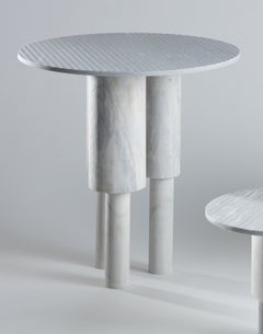 Tall Game of Stone Side Table, Blue by Josefina Munoz