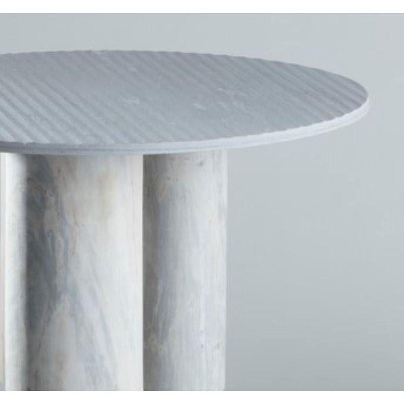 Tall Game of Stone Side Table, Blue by Josefina Munoz In New Condition For Sale In Geneve, CH