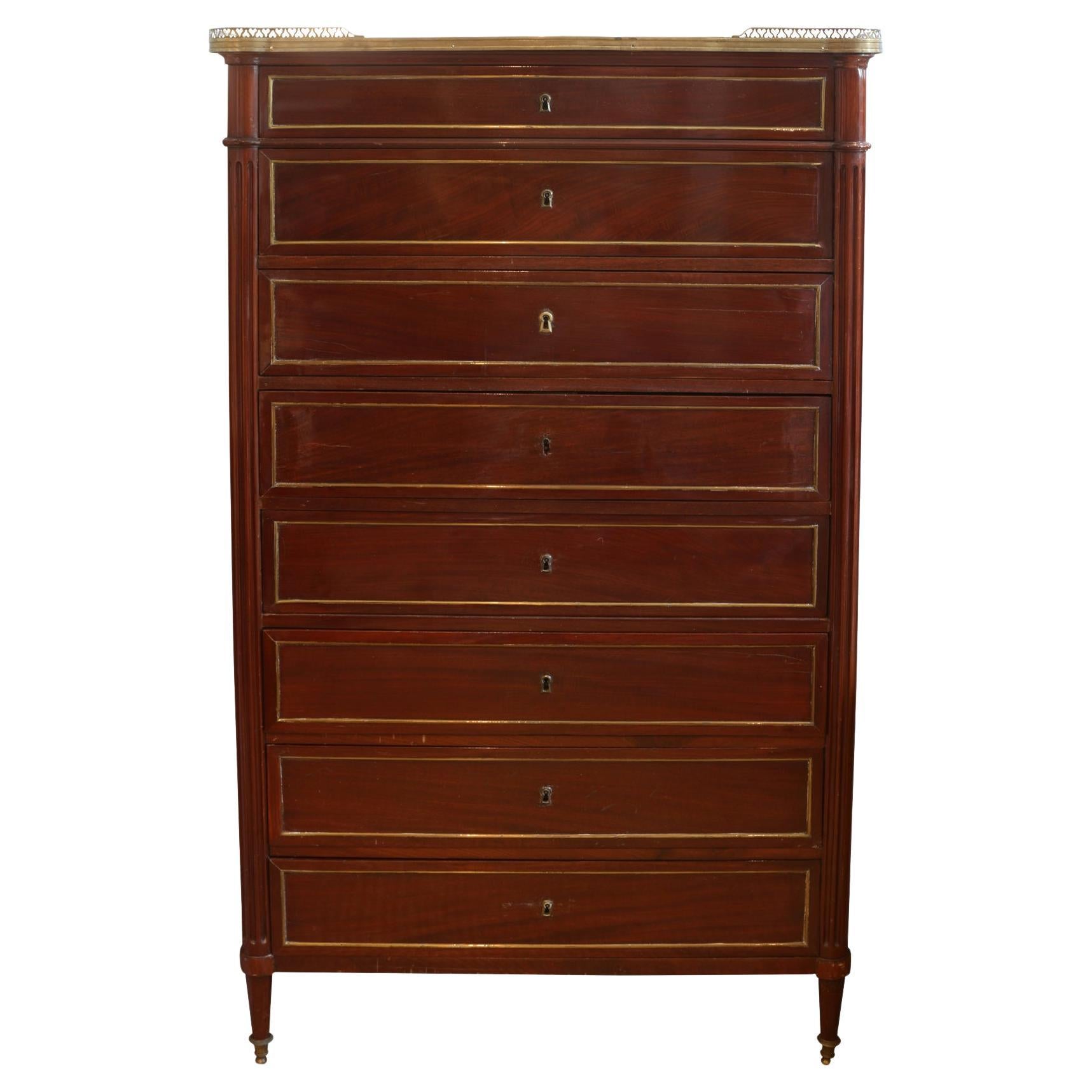 Tall Gentleman's Chest of Drawers For Sale