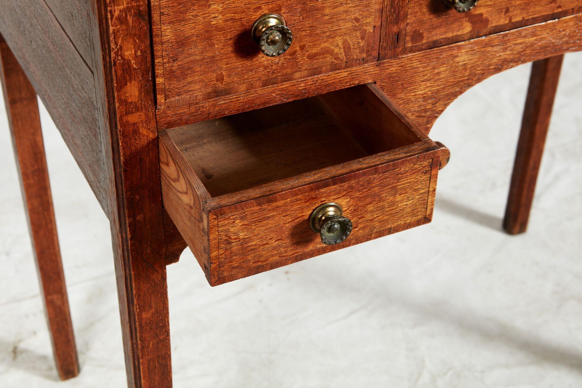 Tall Georgian Oak Lowboy For Sale 6