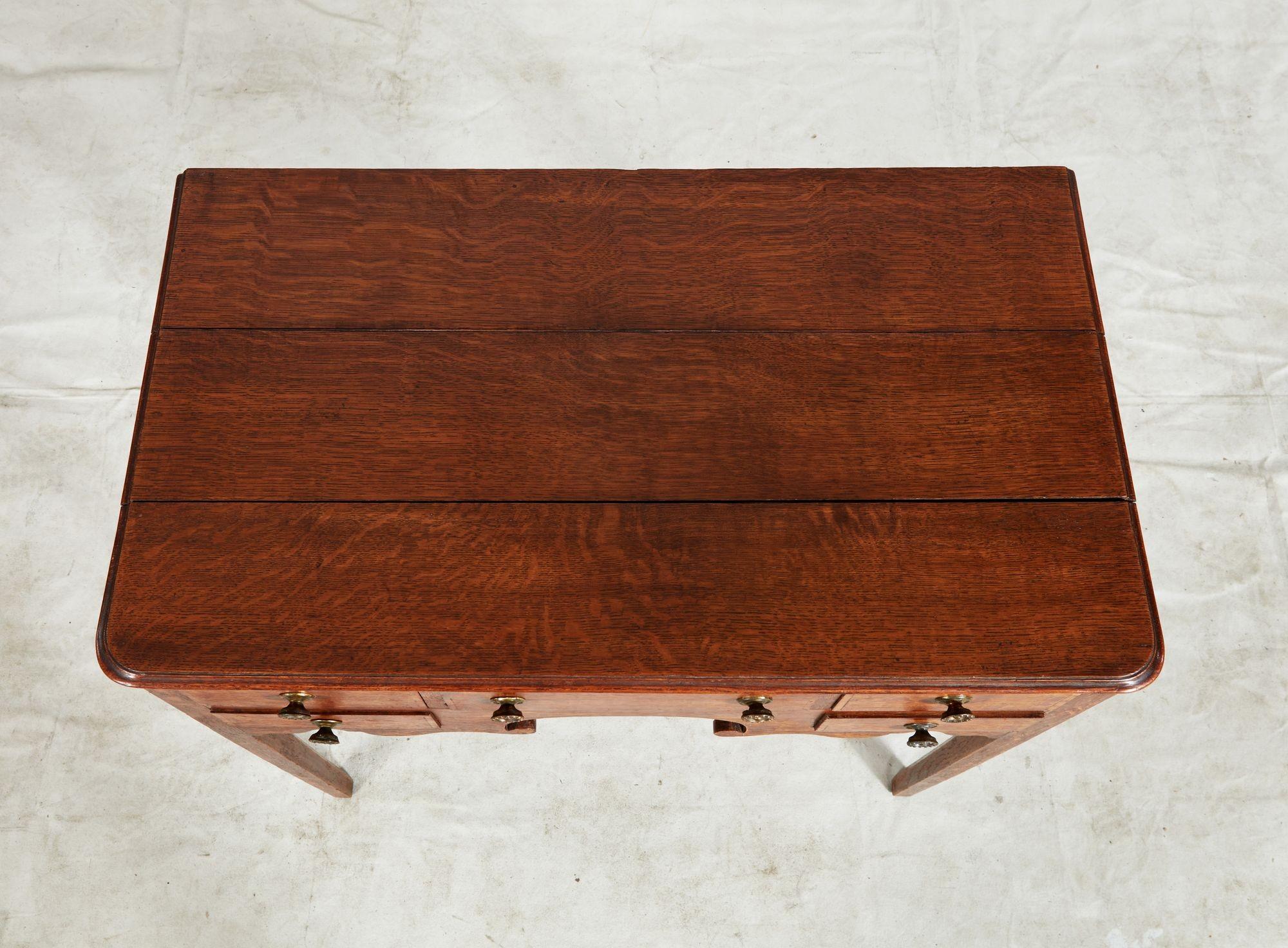 English Tall Georgian Oak Lowboy For Sale