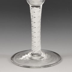 Tall Georgian Single Series Opaque Twist Ale Glass c1760