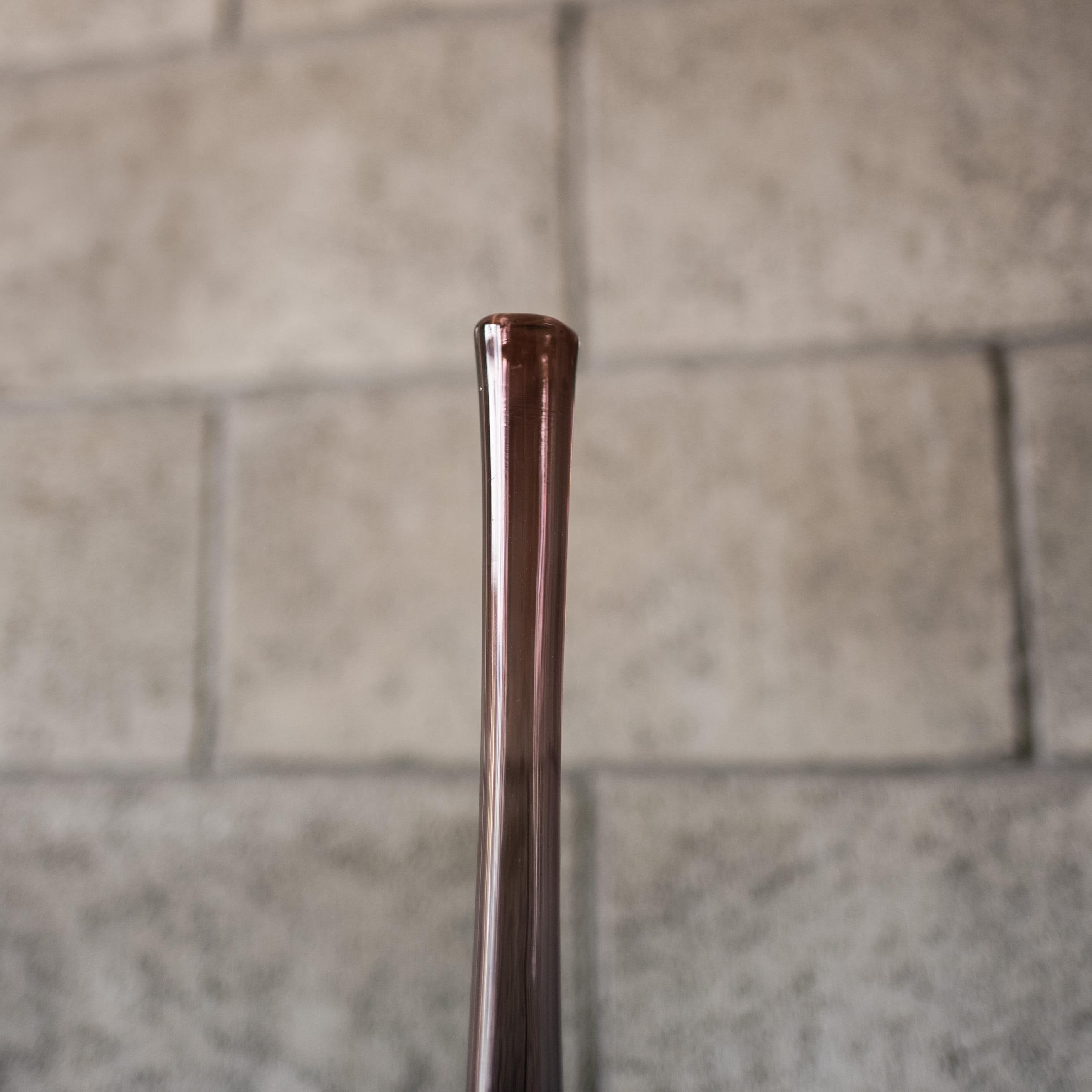 Tall Glass Vase by Claude Morin, France, 1970s For Sale 1