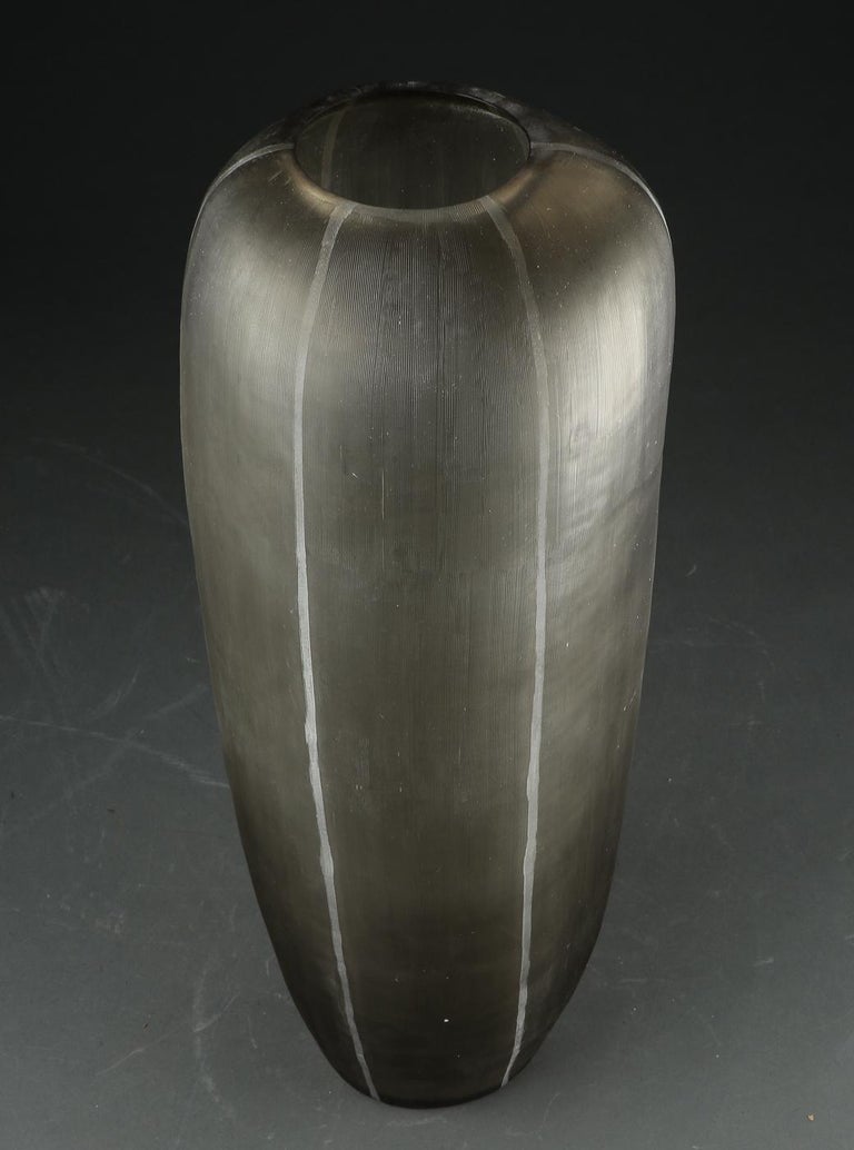 Tall Glass Vase by Guaxs at 1stDibs