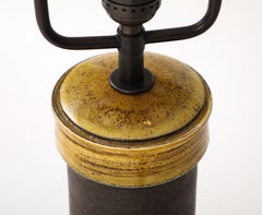 Tall Glazed Ceramic Table Lamp by Nils Kähler for HAK Kähler, Denmark, c. 1960