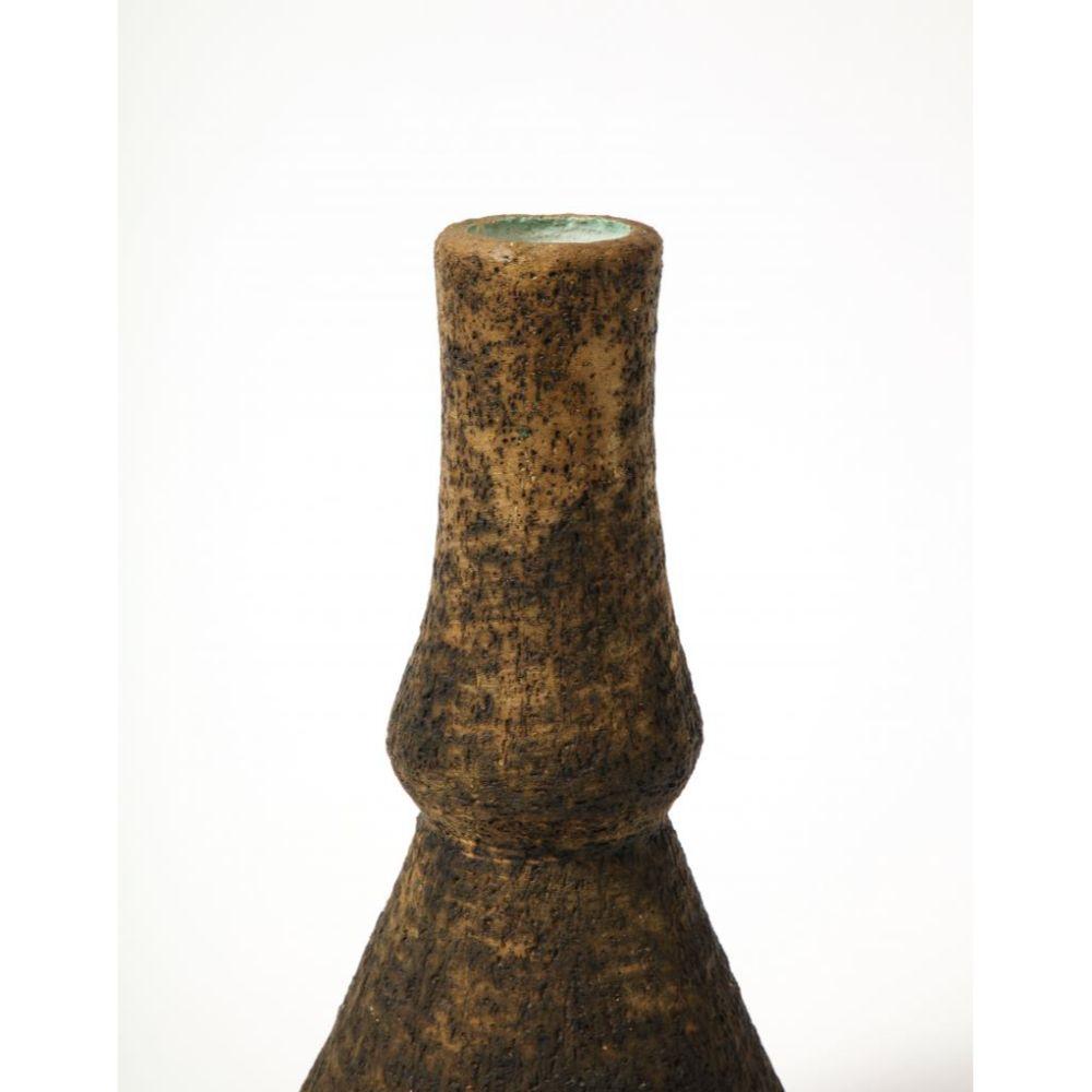 Tall Glazed Ceramic Vase in the Manner of Willem Schalling, circa 1970 For Sale 4