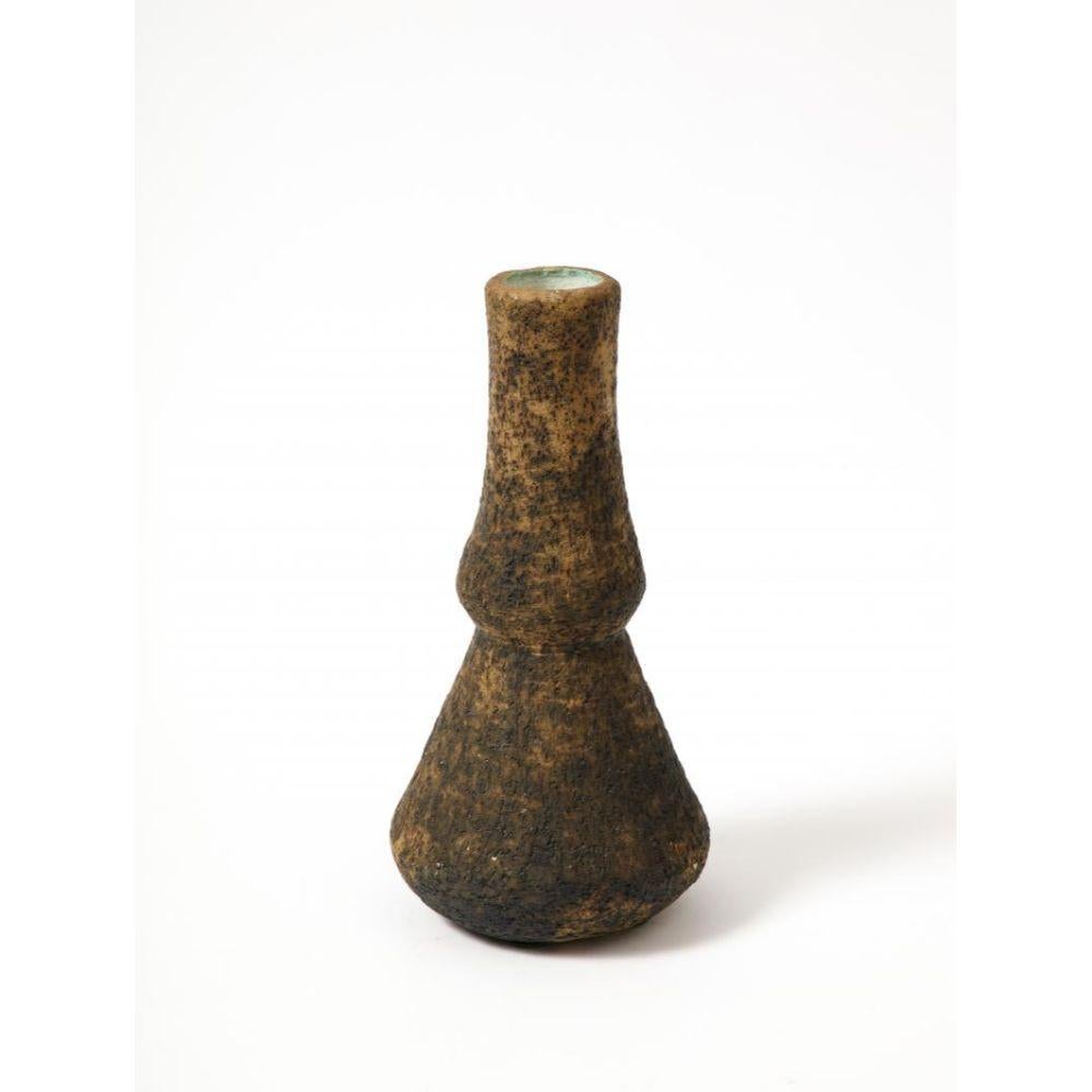 Tall Glazed Ceramic Vase, in the Manner of Willem Schalling, The Netherlands

This tall stoneware vase has lots of interesting texture, which holds the dark brown glaze beautifully.
