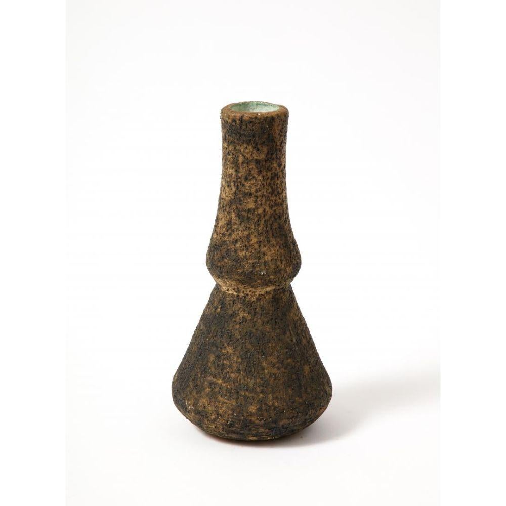 Tall Glazed Ceramic Vase in the Manner of Willem Schalling, circa 1970 In Excellent Condition For Sale In New York City, NY