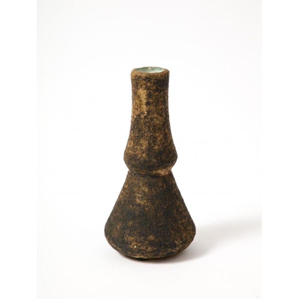 20th Century Tall Glazed Ceramic Vase in the Manner of Willem Schalling, circa 1970 For Sale