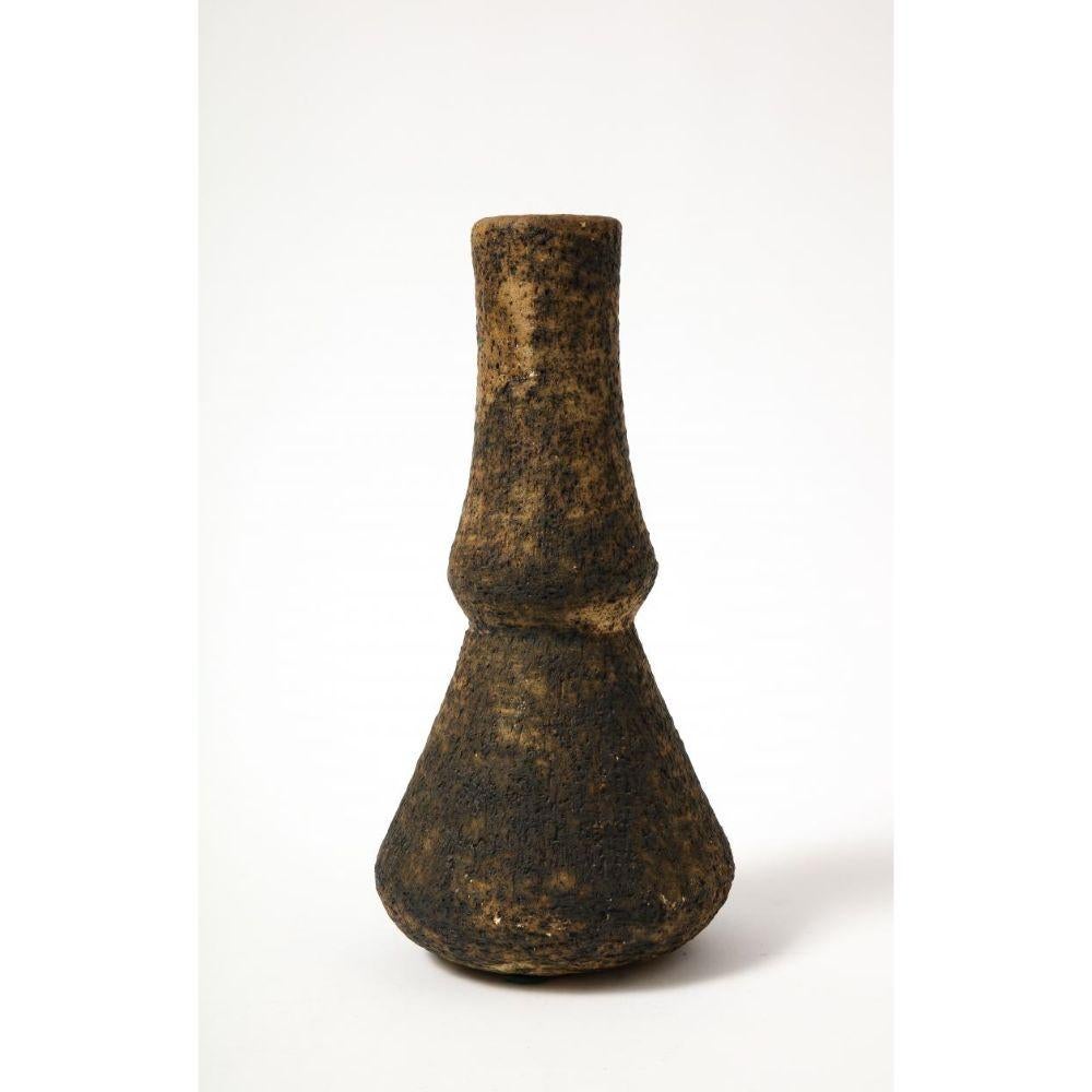 Tall Glazed Ceramic Vase in the Manner of Willem Schalling, circa 1970 For Sale 2