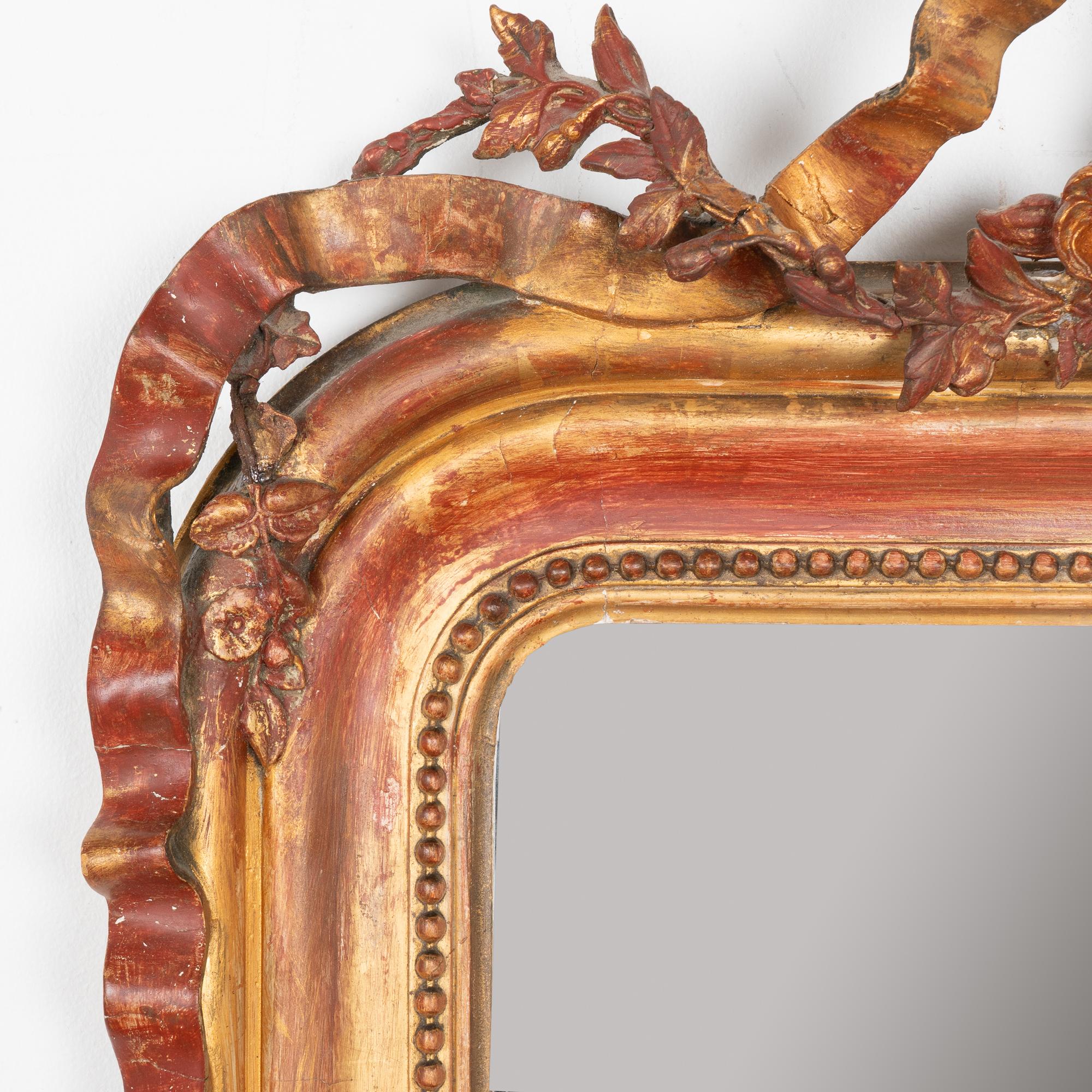 Danese Specchio alto dorato, Danimarca, 1820-40 circa in vendita