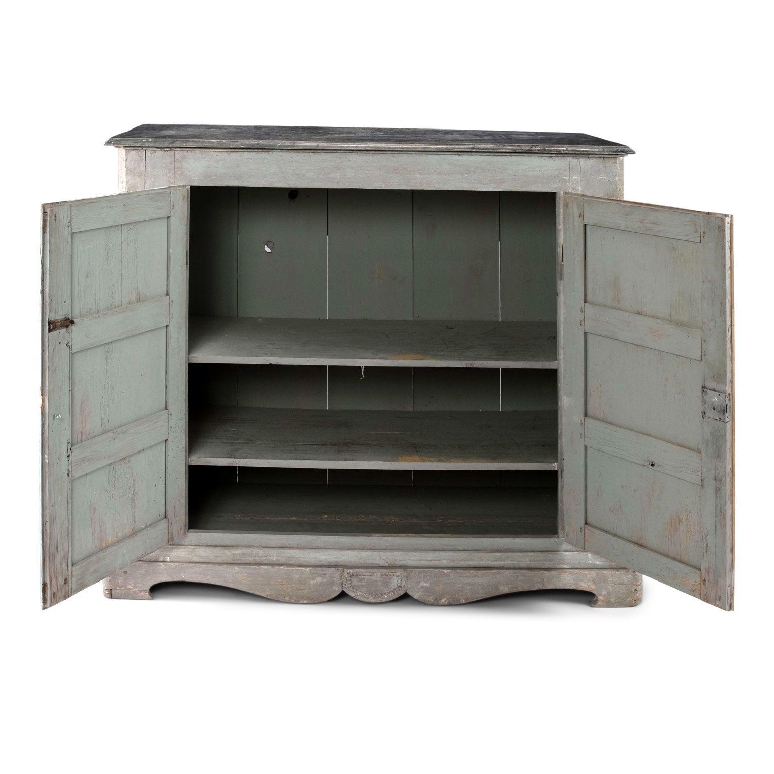 Tall Gray-Painted Swedish Buffet in vendita 1