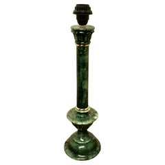 Tall Green Marble Table Lamp   