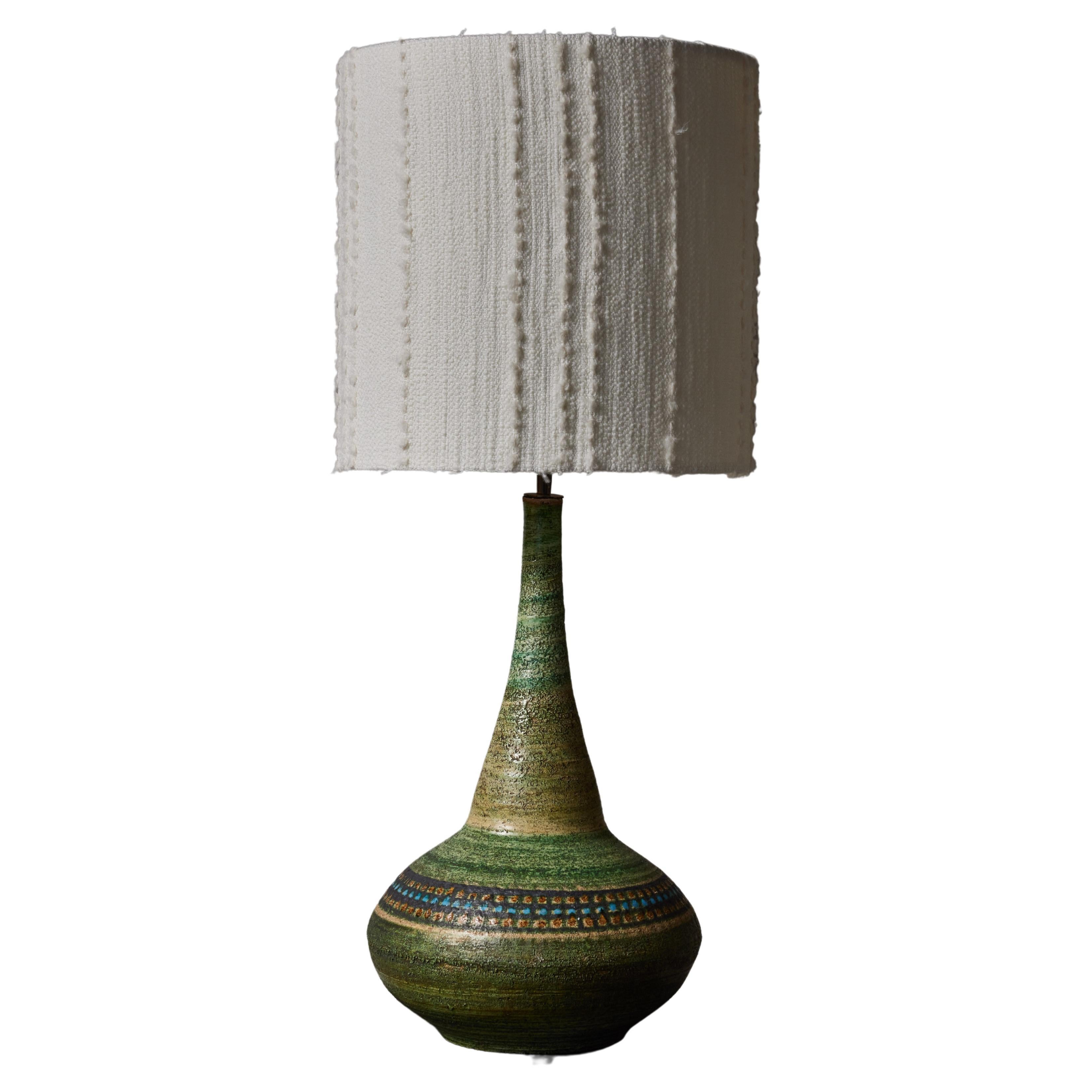 Tall Green Table Lamp by Raphaël Giarrusso For Sale