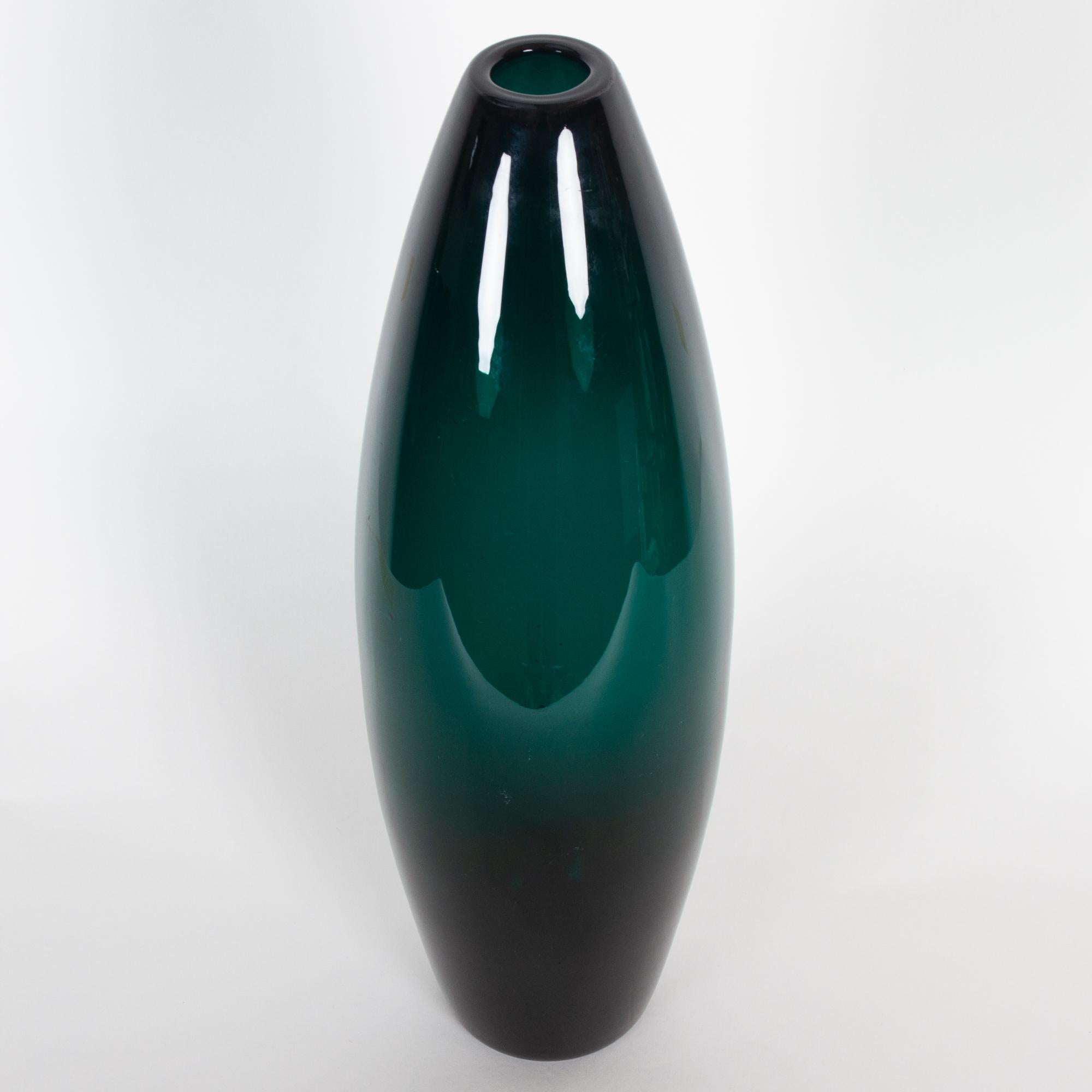 Tall Greenland Torpedo Vase by Per Lütken for Holmegaard, 1960s In Good Condition In Asaa, DK