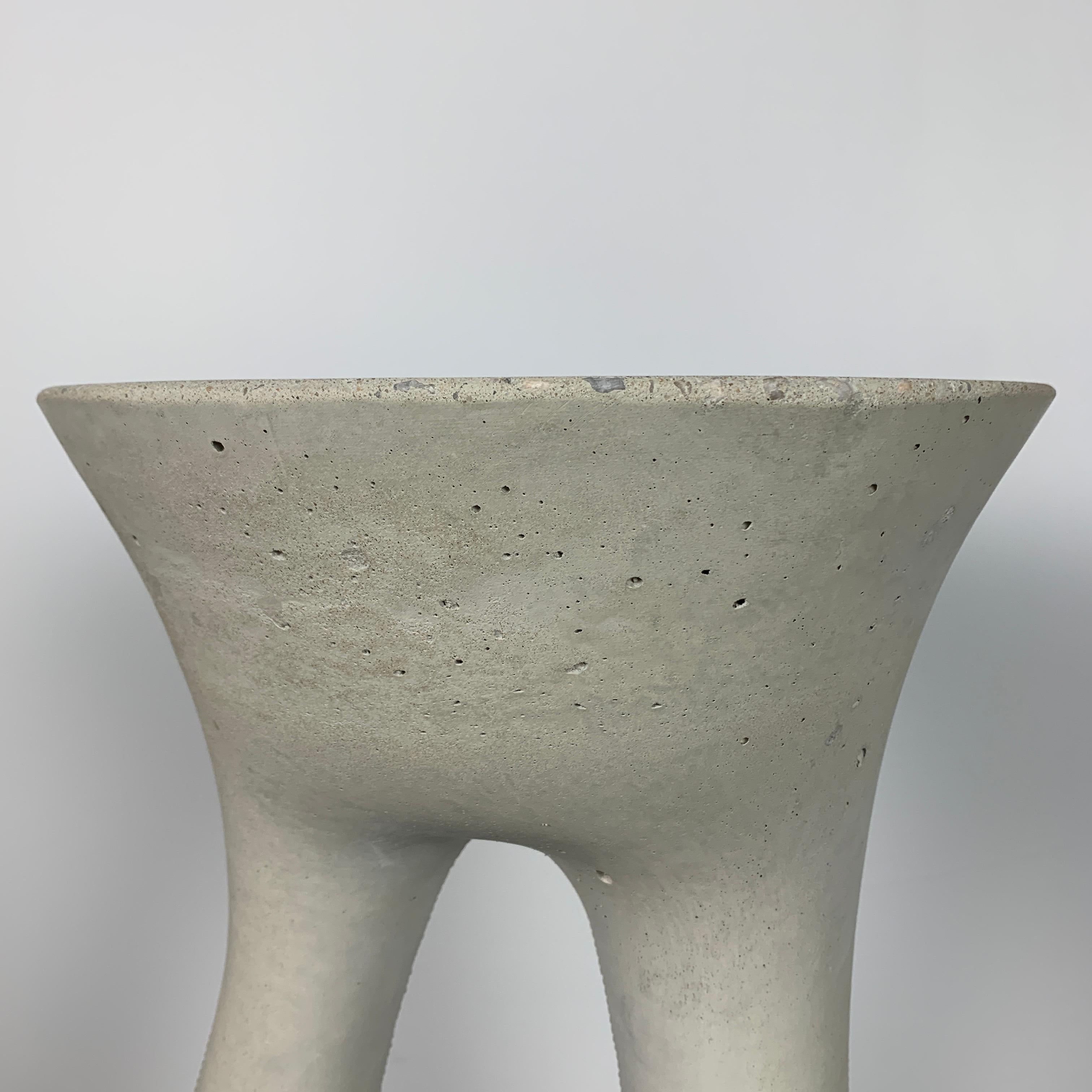 Concrete Tall Grey Kreten Side Table from Souda, Factory 2nd