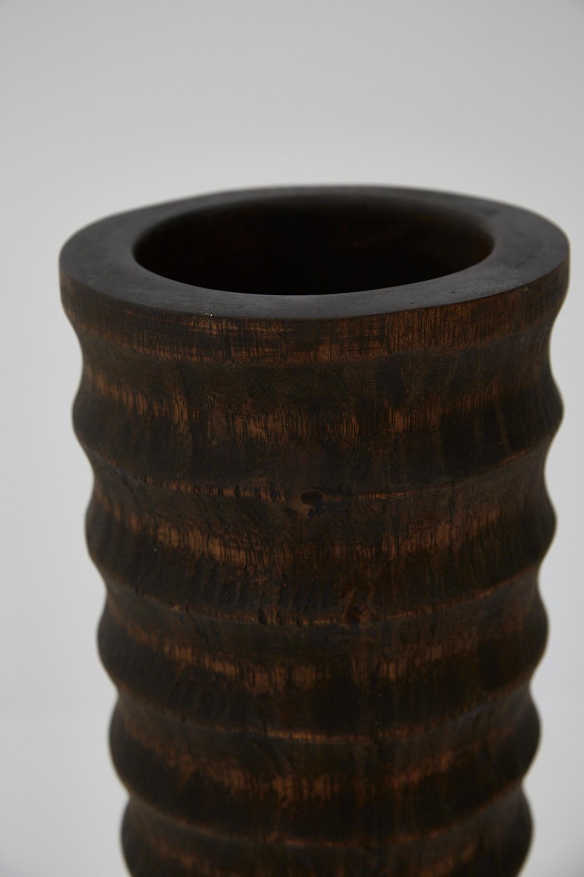 Philippine Tall Hand Carved Dark Wood 